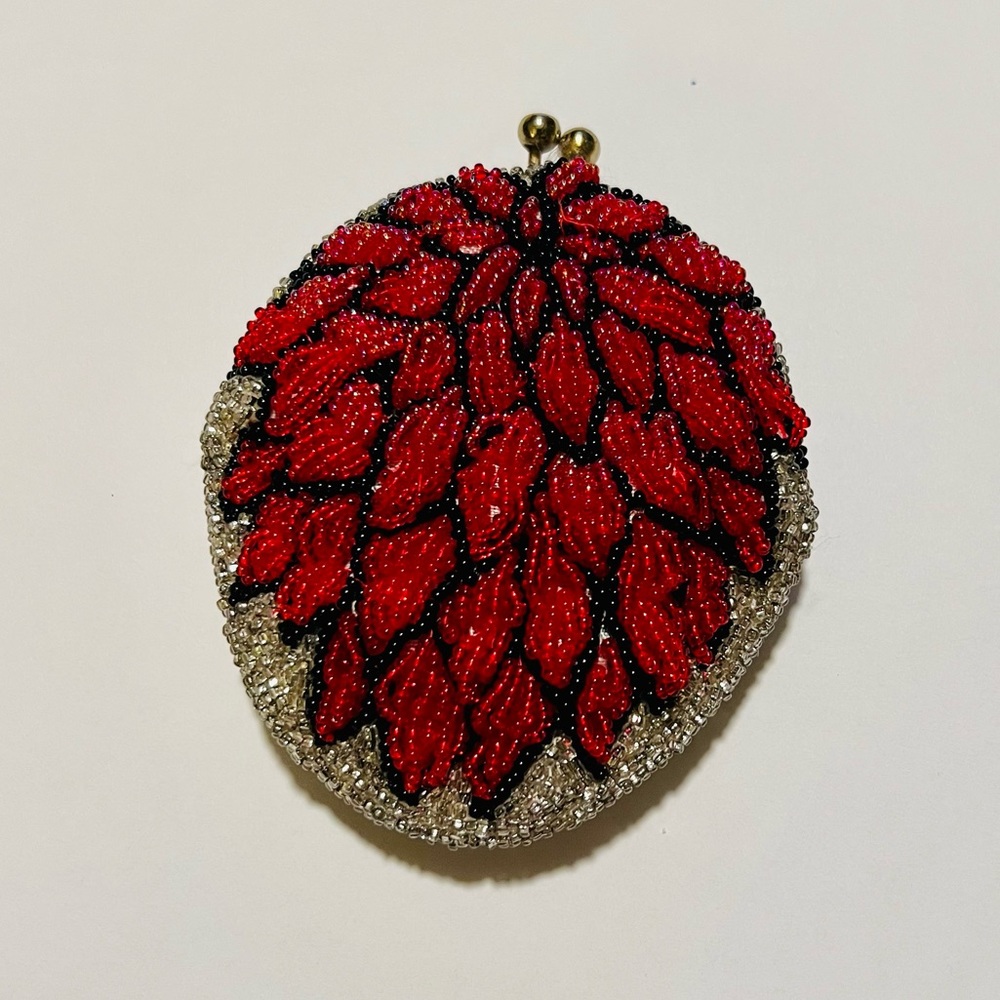 Vintage Hand Beaded Coin Purse Pouch
